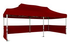 CLK 3x6 Katlanabilir Tente Gazebo Portatif Çadır 30 mm 3 Kenar Yarım Duvarlı