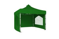 CLK 4x4 52mm Kalın Alüminyum Katlanabilir Tente Gazebo Çadır 3 Yan Duvarlı 2 Pencereli