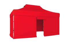 CLK 4x6 52mm Kalın Alüminyum Katlanabilir Tente Gazebo Çadır 3 Kenar Kapalı 1 Kapılı