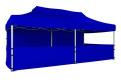 CLK 4x8 52mm Kalın Alüminyum Katlanabilir Tente Gazebo Çadır 1 Tam Duvar 3 Yarım Duvar