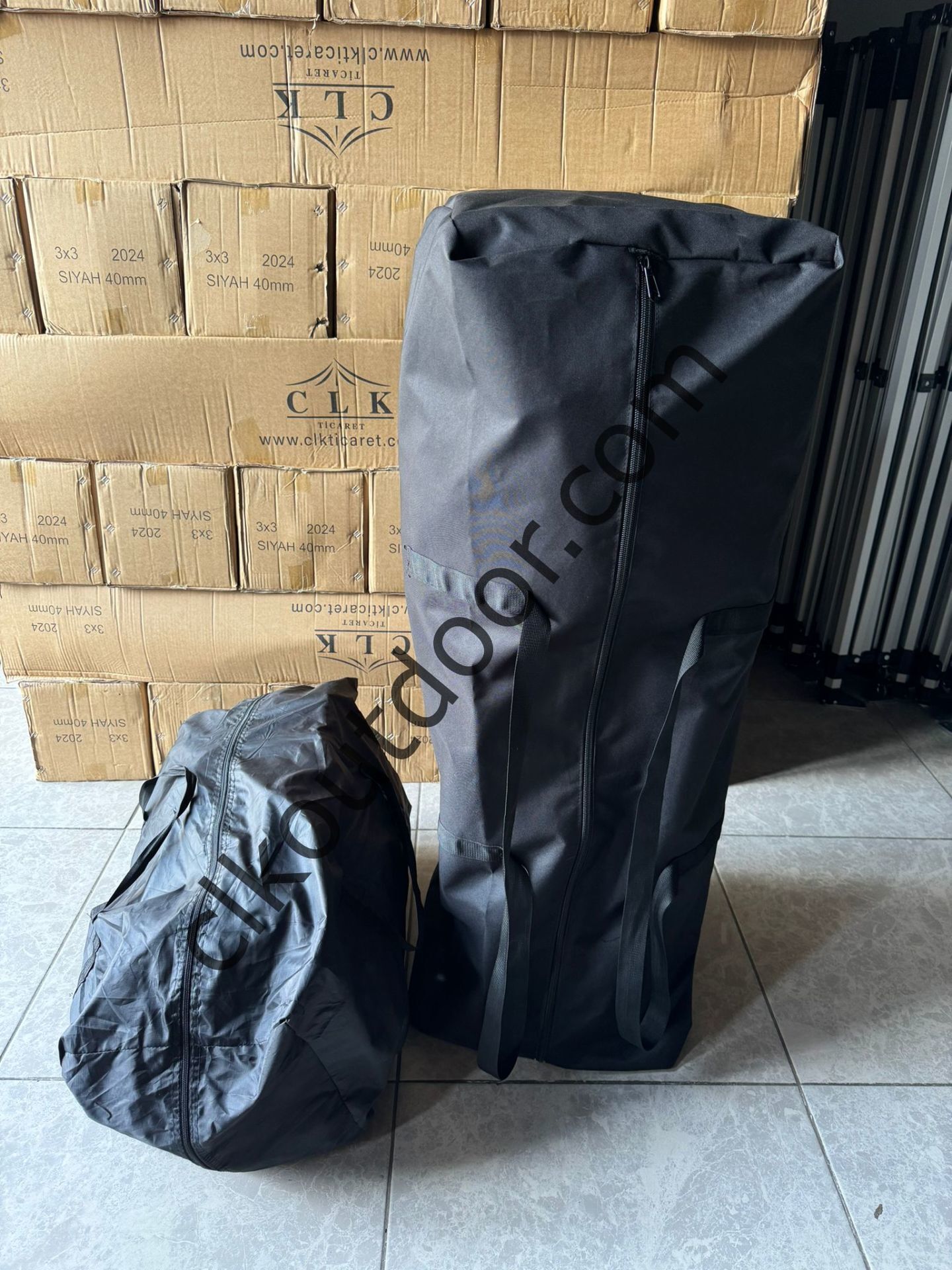 CLK 3x3 mt Gazebo Katlanabilir Kısa Bagaj Boy 115 cm Gazebo Portatif Kamp Çadırı Turuncu