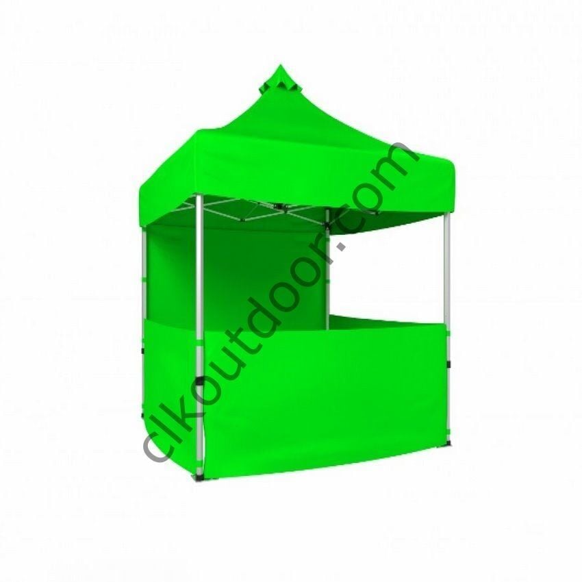 CLK 1,5x1,5 mt 40mm Alüminyum Katlanabilir Tente Gazebo Çadır 4 Yan Kapalı 3 Yarım Duvarlı Çadır