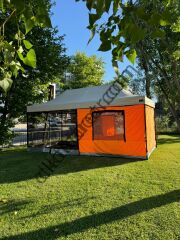 CLK 3x6 30 mm Verendalı Portatif Katlanabilir Gazebo Kamp Çadırı Sineklikli Model Bordo