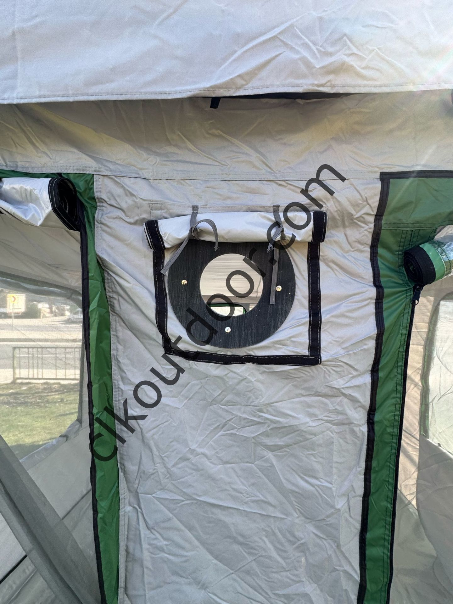 CLK 3x4,5 mt 30 mm İskelet Gazebo Portatif Kamp ve Karavan Çadırı Katlanabilir Tente Gri